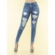 thumbnail image 2 of Pantalón básico mezclilla stretch SAVI JEANS talle alto skinny azul cielo 7, 2 of 6