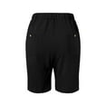 thumbnail image 7 of iHPH7 Bermuda Shorts for Women, Knee Length Shorts Women, Gauze Shorts for Women, Linen Clothing, Womens Shorts Casual, Black L, 7 of 7