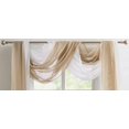 thumbnail image 3 of Standard Length Taupe Brown Sheer Window Scarf. Valance Scarves are 54 X 144 Inches. Great As Wedding Arch Draping Fabric, Bed Canopy Or for Decorative Project. AM Taupe 144", 3 of 4