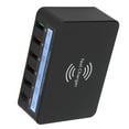 thumbnail image 2 of USB Charging Hub, 40W Universal Charging Block Built In Protection Wireless Charging With LCD Dispaly For Digital Devices Black,White, 2 of 8
