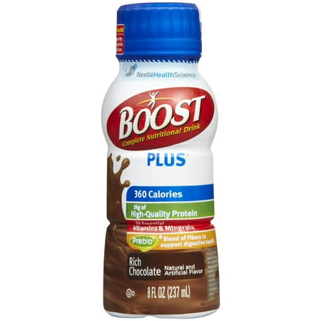 Boost Plus Rich Chocolate Flavor 8 oz. Bottle Ready to Use, 12187365 - EACH
