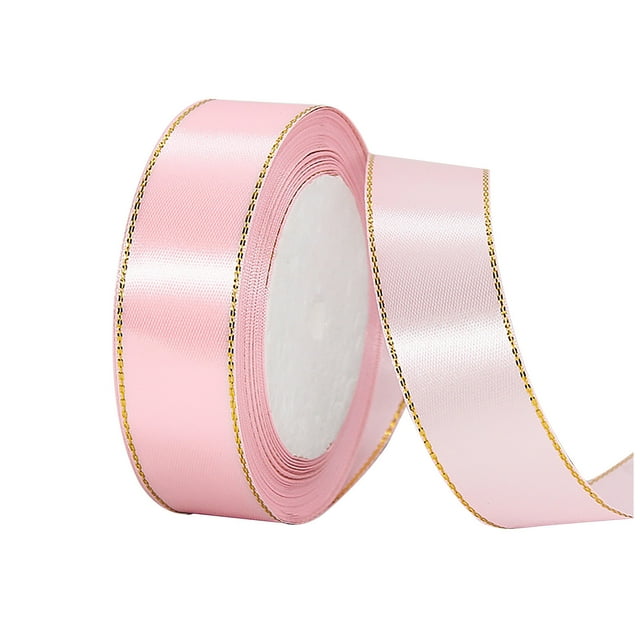 pdqouc 25YD 25mm Satin Fabric Gift Ribbon, Smooth Shiny Craft Ribbon, Durable Decorative Ribbon, for Wedding Christmas Birthday Gift Wrapping Candy Box DIY Craft Decoration