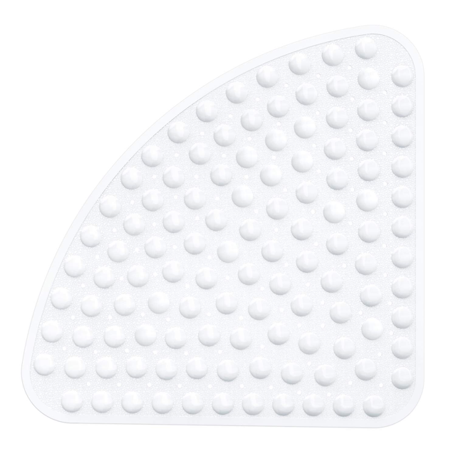 Corner Shower Mats Non Slip 21x21inches Quadrant Shower Mat with Suction Cups, Sector Shower