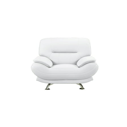 American Eagle AE709-W-CHR Modern Contemporary White Faux Leather Chair