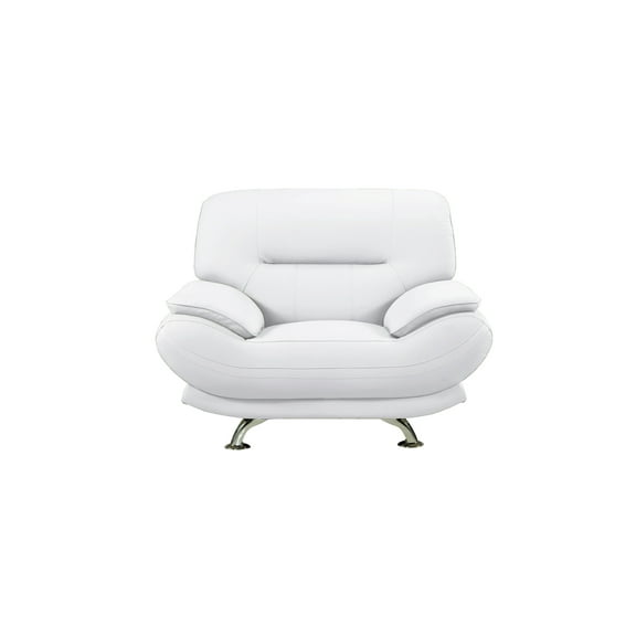 American Eagle AE709-W-CHR Modern Contemporary White Faux Leather Chair