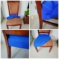 thumbnail image 2 of Cubierta de asiento de silla de comedor Acolchado Spandex Elástico para Decoraciones Interiores Comedores - Azul Azul Magideal Cubierta de asiento de silla de comedor, 2 of 7