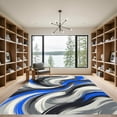 thumbnail image 2 of ODIKA 6'x9' Machine Washable Non-Slip Area Rug, Abstract Gray High Traffic Rug, Gray, 956058, 2 of 7