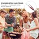 thumbnail image 3 of Metal Grill Tongs Cooking Barbecue Clip for Kitchen Household Plastic Red Design 1Pack, 3 of 4