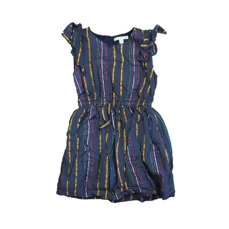 

Pre-owned Rockets Of Awesome Girls Blue | Metallic Stripes Dress size: 5T