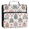 thumbnail image 5 of FORMRS Zipper Binder with Shoulder Strap 2-inch Ring 500 Sheet Capacity File Bag, Beige Nordic Christmas House, 5 of 5