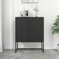 thumbnail image 1 of vidaXL Haut Buffet Noir 80x35x100 cm Acier, 1 of 5