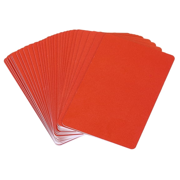 30 Pack Blank Cards, Inkjet Plastic ID Card Printable Business Cards, Waterproof Double Sided Printing Frosted Red