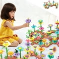 thumbnail image 3 of Children's Building Blocks, Flower Building Toys, DIY Garden Flower Assembly Set for Kids Age 3+, 272-Piece Multicolor ABS Plastic Educational Toy, Safe Non-Toxic Creative Motor Skill Development, 3 of 9