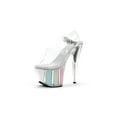 thumbnail image 2 of Ellie Shoes E-709-Glitter 7" Womens Pointed Stiletto Sandal With Glitter In Platform. Pink / 5, 2 of 2