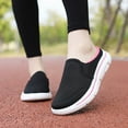 thumbnail image 3 of Dakaela Mules for Women Lightweight Slip on Sneakers Knit Mesh Open Back Walking Running Tennis Flats, 3 of 7