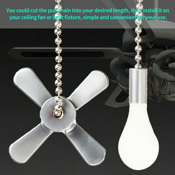 2pcs Ceiling Fan Pull Chain With