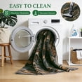 thumbnail image 5 of SORONO KATE 5'x7' Floral Bird Area Rugs for Living Room, Machine Washable Oriental Vintage Distressed Non Slip Soft Indoor Area Carpet, Forset Green, 5 of 7