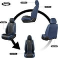 thumbnail image 3 of Florich Car Seat Covers Full Set, Luxury Design Front and Rear Seat Protectors, Universal Auto Interior Accessories Fit for Most Cars, Black&Blue, 3 of 8