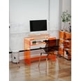 thumbnail image 2 of Solaround Acrylic Desk, Acrylic Table, 33.5" x 29.5" x 15.7", Orange, 2 of 8