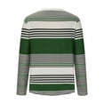 thumbnail image 6 of Youyipin Long Sleeve Shirts for Women Women's Colorblock Striped Button Long Sleeve Crew Neck Tee Shirts Tops, 6 of 6