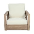 thumbnail image 7 of GDF Studio Andrae Outdoor Acacia Wood Club Chair with Cushion, Brown and Beige, 7 of 7
