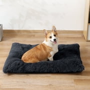 Orthopedic Pet Bed Foam Dog Bed Mat with Non-Slip Bottom 50x35x6cm (19.68x13.77x2.36in) Gray Dark Gray Brown Comfortable Support for Puppies & Senior Dogs