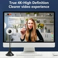 thumbnail image 4 of PC Webcam for Streaming HD 4K  USB Pro Computer Web Camera Video Cam for Mac Windows Laptop Conferencing Gaming Webcam with Ring Light & Microphone, 4 of 9