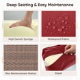 thumbnail image 6 of Planntonneo Outdoor Swivel Rocker Patio Chairs Set of 2 with Side Table, 3 Piece Wicker Patio Bistro Set with 6" Thick Red Cushion, 6 of 10