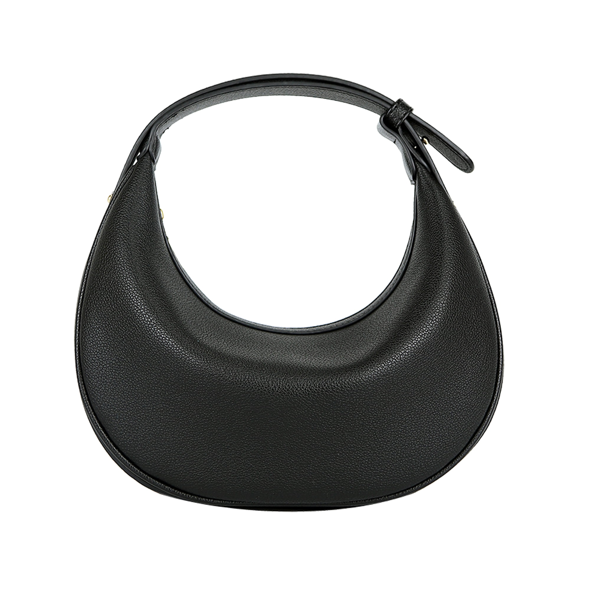 Badiya Crescent Shoulder Bag for Women Trendy Leather Crossbody Hobo Purse Vegan Clutch Handbag with 3 Adjustable Strap