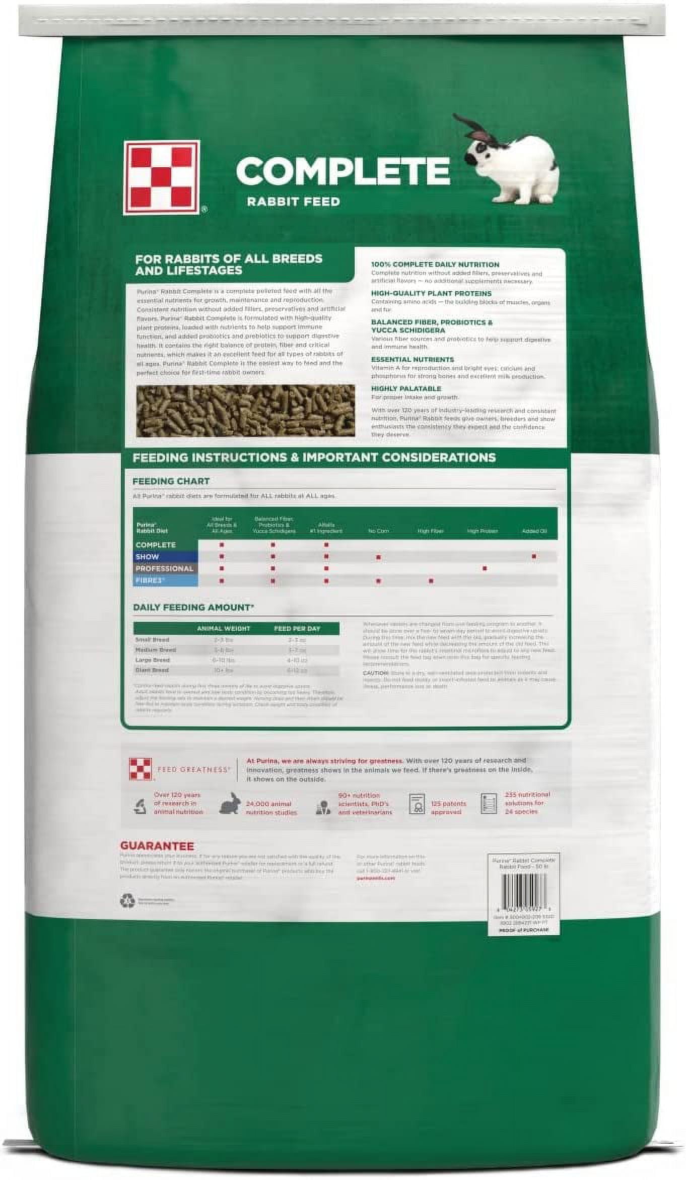 Purina rabbit food hot sale