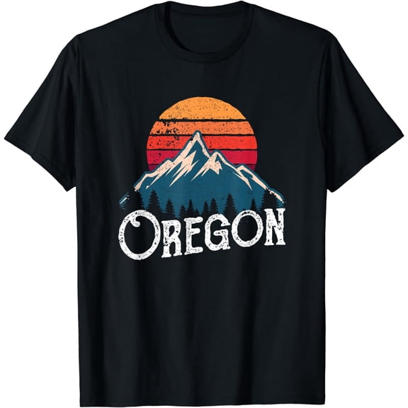 Retro Oregon OR Mountains Outdoor Wildness T-Shirt