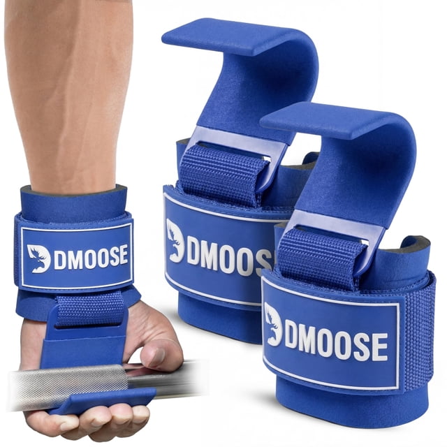 Ganchos de levantamiento de pesas dMoose Fitness para peso muerto y más