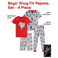 thumbnail image 2 of Quad Seven Boys' Snug Fit Pajama Set - 4 Piece Sleep Shirt, Pajama Pants and Shorts (4-12), 2 of 7
