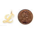 thumbnail image 2 of 14K Yellow Gold Medium Fancy Script Initial L Charm, 2 of 5