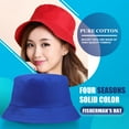 thumbnail image 4 of All Seasons Bucket Hat Exquisite Fishermen Caps Stylish Headwear Fashion Accessory with Solid Color for Outing Travel Wearing Yellow, 4 of 8