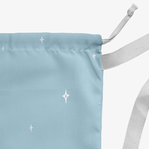 Simply Daisy Canvas Shining Stars 18 x 29 in Blue Laundry Bag