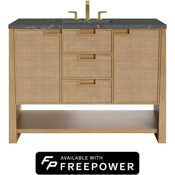 James Martin Vanities D225-V48-SSO-FPBL Solene 48" Free Standing Single Basin Oak Wood