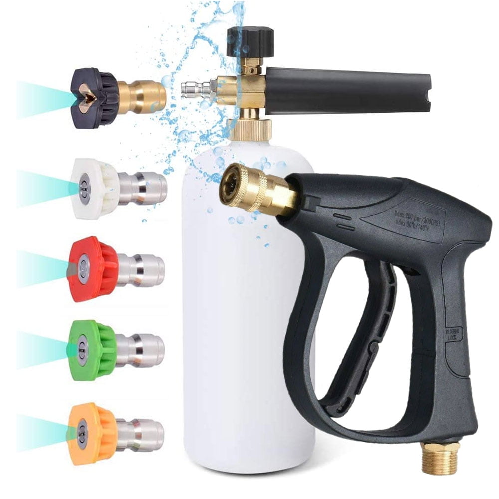 Car Soap Bottle, 1L 1/4in Car Wash Foam Spray Bottle High Pressure Foamer  Washing Pump Cannon Cleaning Tool