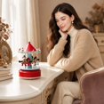 thumbnail image 4 of Rotating Carousel Music Box with Red Roof and Gold Accents, Red and Light Blue Design, for Girls and Women, Christmas Decoration and Birthday Gift, 4 of 4