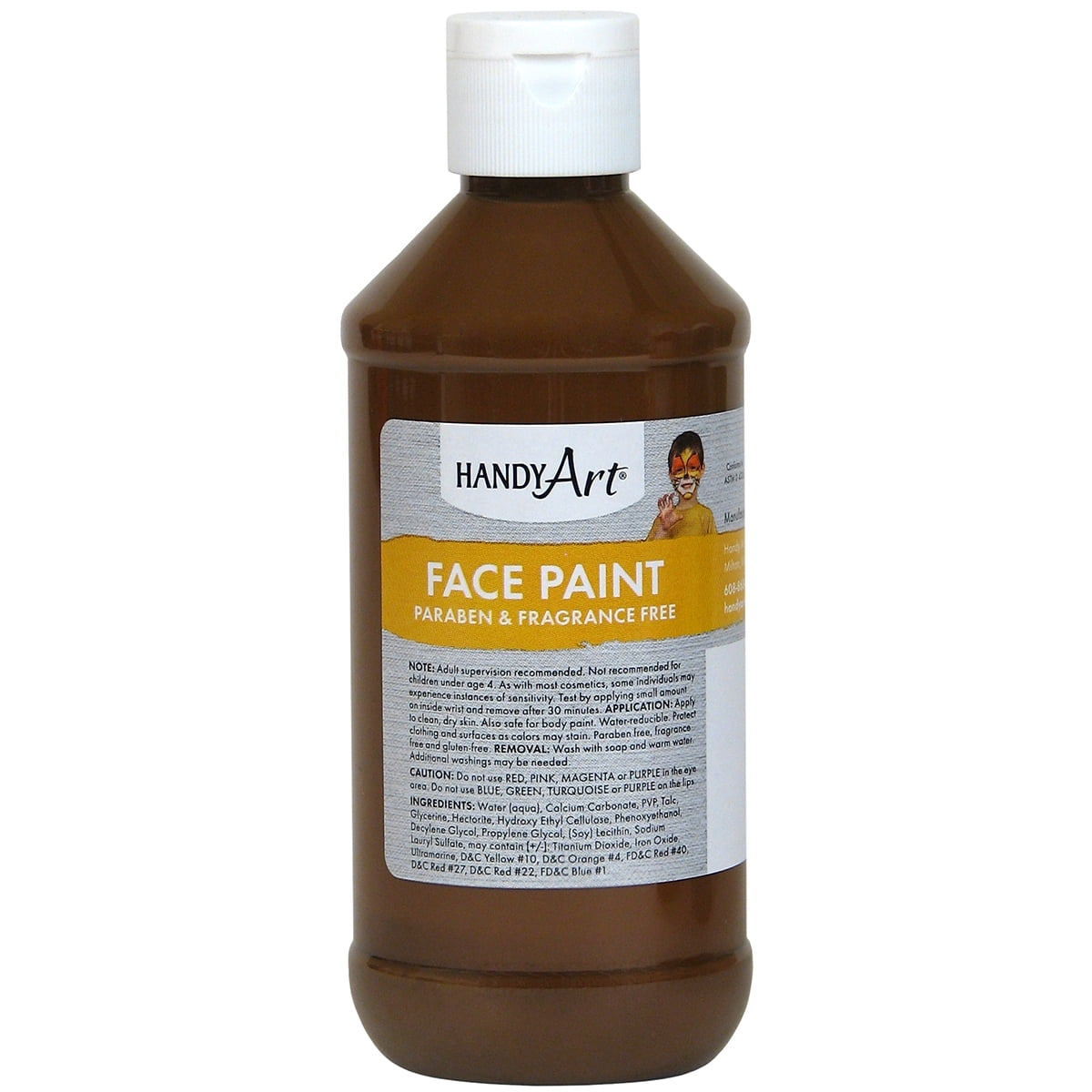 Handy Art Face Paint 8ozBrown