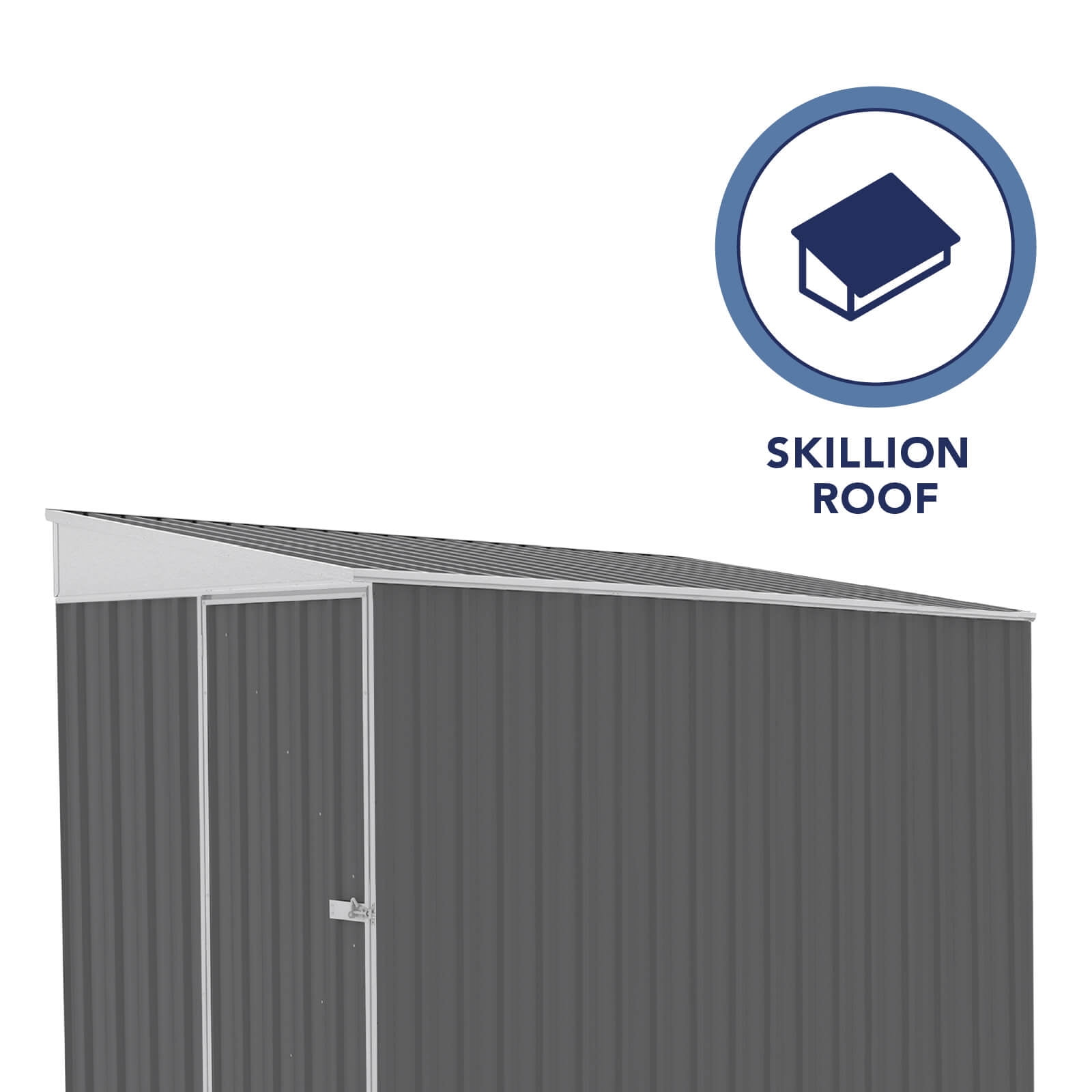 Absco Durango 5' x 10' Metal Bike Shed - Woodland Gray