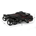 thumbnail image 4 of Foundations Gaggle Odyssey 4-Seat Quad Stroller, Reclining Bench Seats with UV Canopy, Red/Black​, 4 of 8