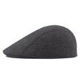 thumbnail image 3 of D-GROEE Men's Flat Cap Newsboy Cotton Blend British Western Style Hats Driving Cabbie Hunting Cap, 3 of 6