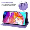 thumbnail image 3 of Asuwish Compatible with Samsung Galaxy A70 Wallet Phone Case and Tempered Glass Screen Protector Flip Credit Card Holder Stand Mandala Flower Cell Cover for A70S A 70 70A S70 Women Men Purple, 3 of 8