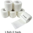 thumbnail image 2 of 6 Pack 2" x 5 Yards Self Adhesive Bandage Wrap Breathable Cohesive Vet Wrap for Pets, Elastic Self-Adherent Tape for Sports, Wrist, Ankle ( White), 2 of 5