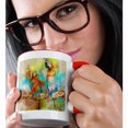 thumbnail image 2 of 3drose, Watercolor Parrot Birds in the Free Wildlife Nature, 15oz Two-tone Red Mug, 2 of 6