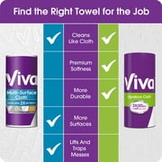 VIVA Multi-Surface Cloth Choose-A-Sheet Kitchen Paper Towels, White, 8 Double Rolls (110 sheets per roll)