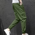 thumbnail image 2 of Zekutng Cargo Pants for Men Drawstring Ankle Cuffed Casual Jogger Pants,Sizes L-5XL, 2 of 6
