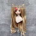 thumbnail image 3 of Ball Jointed Doll Wig, Synthetic Soft and Comfortable Doll Curly Hair Wig Simple and Easy to Operate Clip on Long Curly Hair Ponytail for DIY Doll Making, 3 of 7