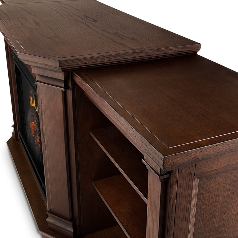 Valmont Entertainment Center Electric Fireplace in Chestnut Oak by Real  Flame - Walmart.com